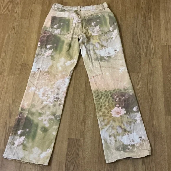 Jaded London Floral Patchwork Flare Jeans - Picture 5 of 10